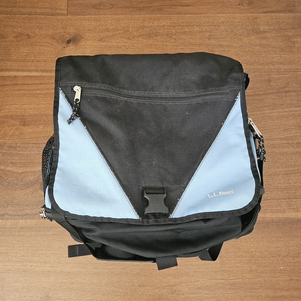 LL Bean Traverse Commuter Laptop Computer Messenger Bag Travel Canvas Vintage